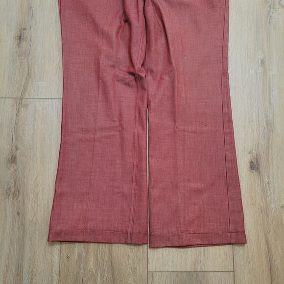 Vintage 70s Levi's Sta-Prest Flare Jeans 38x29 Talon Zip Disco Red Big-E - Picture 3 of 14